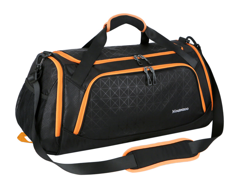 Mouteenoo Sports Travel Duffel Gym Bag for Men Women with Shoes Compartment